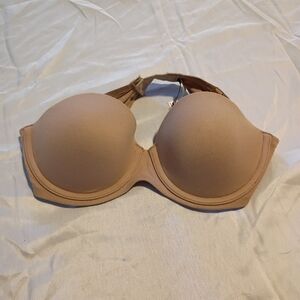 Body By Victoria Bra Size 34b Ivory Underwired Lined Strapless Adjustable
